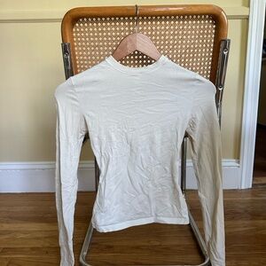 Skims Cream Long Sleeve Top